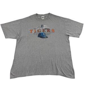 Detroit Tigers Y2K MLB Baseball Michigan Sports Vintage Gray Shirt Size XL